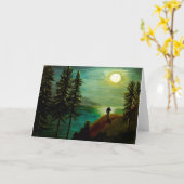 Nocturnal Creature - Bigfoot, Sasquatch Kunst Kaart (Gele Bloem)