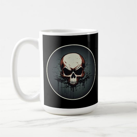 Nocturnal Drip Skull Artwork Koffiemok (Links)