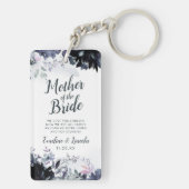 Nocturnal Floral Aan de Moeder van de bruid Quote Sleutelhanger (achterkant)