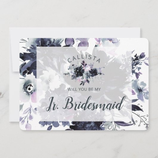 Nocturnal Floral be My Jr. Bridesmaid Voorstel (Voorkant)