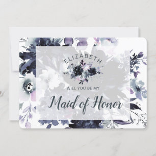 Nocturnal Floral be My Maid of Honor proposal Kaar