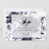 Nocturnal Floral be My Maid of Honor proposal Kaar (Achterkant)