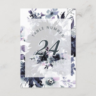 Nocturnal Floral ingelijste chique huwelijkstafel  Kaart