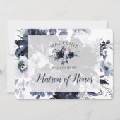 Nocturnal Floral Matron of Honor proposal Kaart (Voorkant)