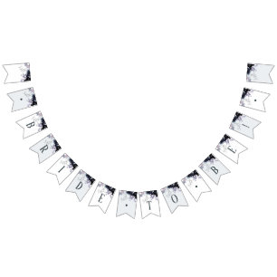 Nocturnal Floral Navy Bride om Vrijgezellenfeest t Vlaggetjes