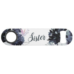 Nocturnal Floral Waterverf Chic Trendy Zuster Speed Flessenopener