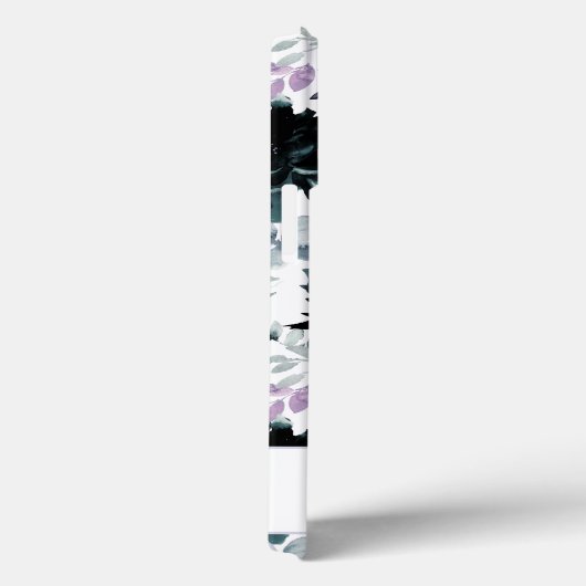 Nocturnal Floral Waterverf Navy Custom Monogram Case-Mate iPhone Case (Achterkant / Rechts)