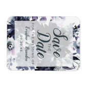 Nocturnal Floral Waterverf Trendy Save the Date Magneet (Horizontaal)