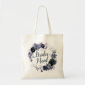 Nocturnal Floral Wreath Elegant Bridesmaid Tote Bag (Voorkant)