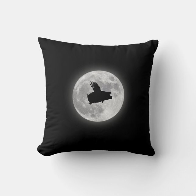 Nocturnal Flying Pig Kussen (Voorkant)