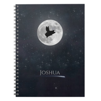 Nocturnal Flying Pig-Personalized Notitieboek
