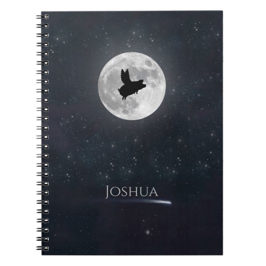 Nocturnal Flying Pig-Personalized Notitieboek (Voorkant)