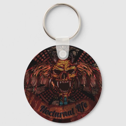 Nocturnal Life Skull Sleutelhanger (Voorkant)