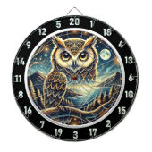 Nocturnal Majesty Owl Dartboard Design Dartbord (Voorkant)