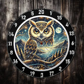 Nocturnal Majesty Owl Dartboard Design Dartbord