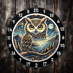 Nocturnal Majesty Owl Dartboard Design Dartbord