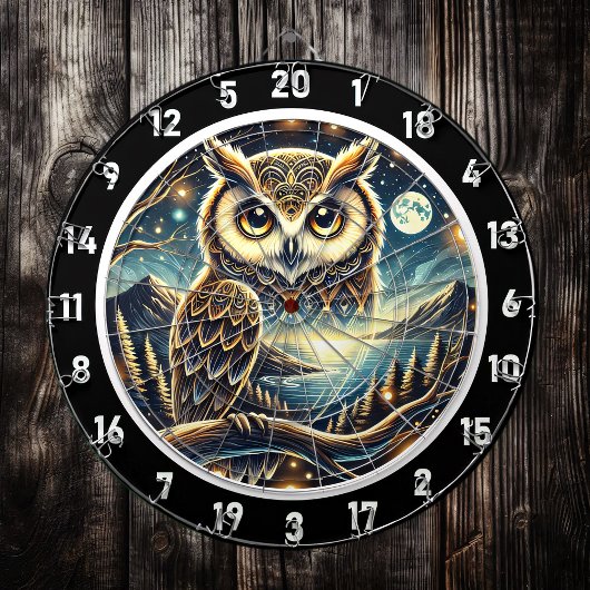 Nocturnal Majesty Owl Dartboard Design Dartbord