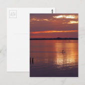 Nocturnal Paddle Boarder Retourneert Briefkaart (Voorkant / Achterkant)