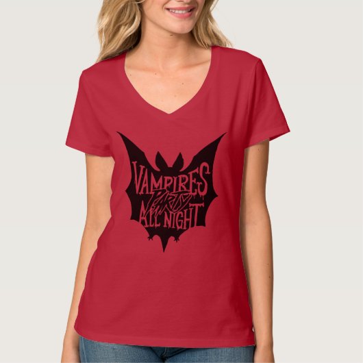 Nocturnal Revelry: Vampier's Halloween Bash T-shirt (Voorkant)