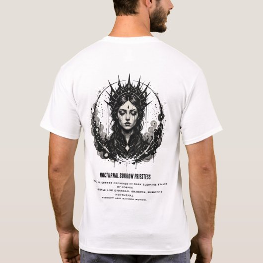 Nocturnal Sorrow Priestess T-shirt (Achterkant)