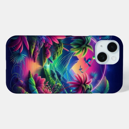"Nocturnal Tropical Paradise" Case-Mate iPhone Case (Achterkant (horizontaal))