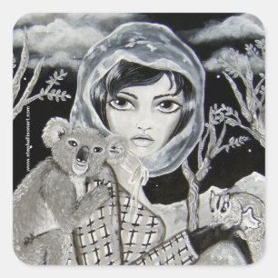 Nocturnal Vierkante Sticker