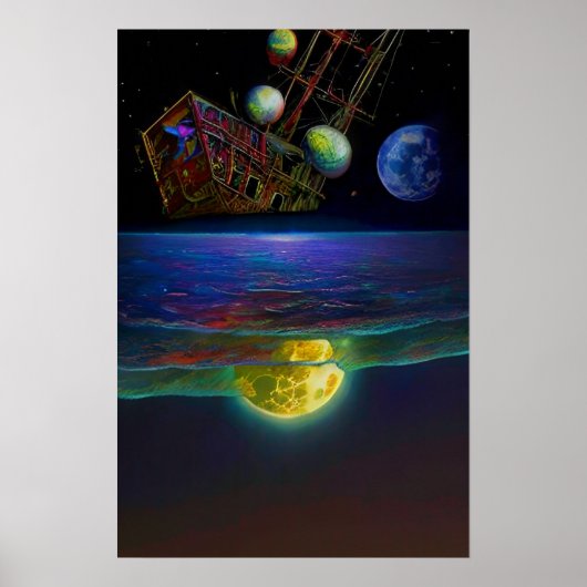 Nocturnal Voyage Psychedelic Dream Pop Poster (Voorkant)