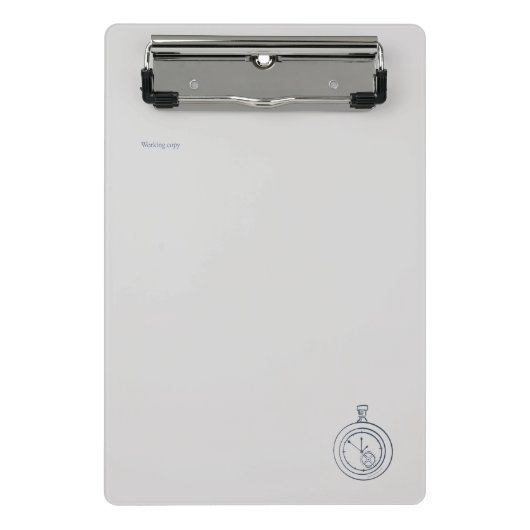 Nocturnale studie donkere academische zakhorloge mini klembord (Voorkant)