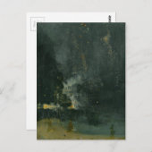 Nocturne in Black en Gold, de Falling Rocket Briefkaart (Voorkant / Achterkant)