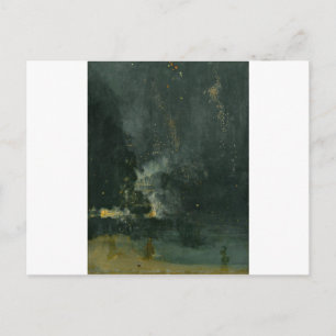Nocturne in Black en Gold, de Falling Rocket Briefkaart