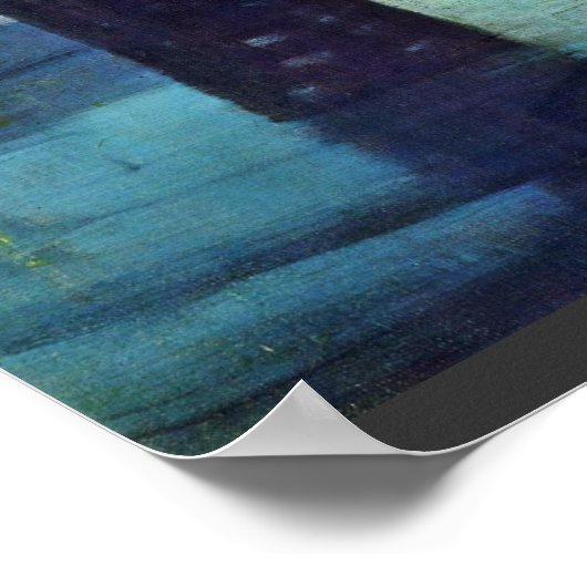 Nocturne in Blue and Gold: oude Battersea Bridge b Poster (Hoek)