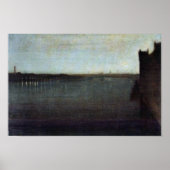 Nocturne in Grey and Gold Westminster Bridge met W Poster (Voorkant)