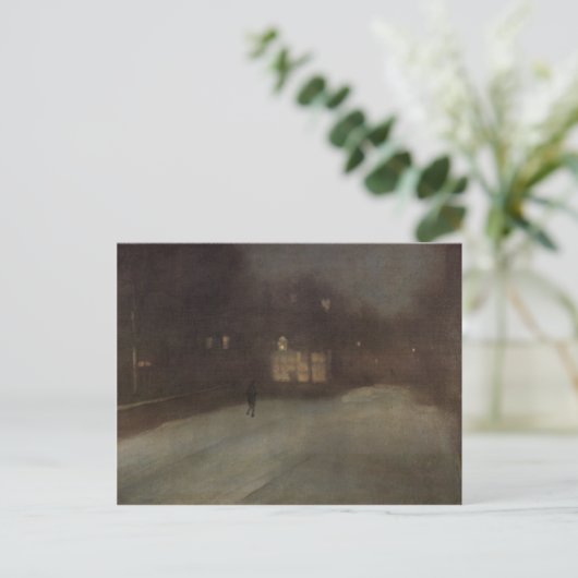 Nocturne in grijs en goud door Whistler Briefkaart (Staand voorkant)