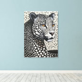 nocturne in Ivory Pulse Canvas Afdruk (Insitu (Houten vloer))