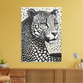 nocturne in Ivory Pulse Canvas Afdruk (Insitu (Woonkamer))