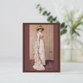 Nocturne in roze en grijs portret van Lady Meux do Briefkaart (Staand voorkant)