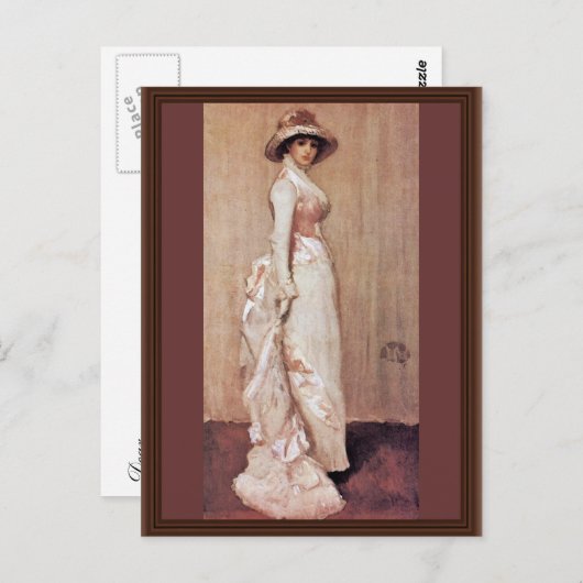 Nocturne in roze en grijs portret van Lady Meux do Briefkaart (Voorkant / Achterkant)