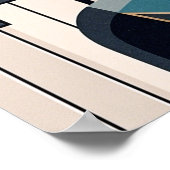 Nocturne in Teal: Art Deco Piano Portrait  Poster (Hoek)