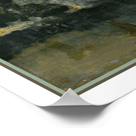 Nocturne in zwart en goud: The Falling Rocket Poster (Hoek)