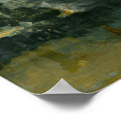 Nocturne in zwart-wit en goud - De afvallende Rock Poster (Hoek)