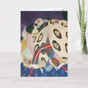 NOCTURNE MET MASKS Art Deco Valentijnsdag Feestdagen Kaart