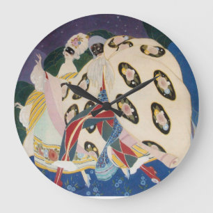 NOCTURNE MET MASKS/Art Deco Venetian Masquerade Grote Klok