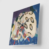 NOCTURNE MET MASKS/Art Deco Venetian Masquerade Vierkante Klok (Hoek)