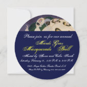 NOCTURNE MET MASKS, MARDI GRAS MASQUERADE BALL KAART (Achterkant)