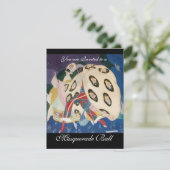 NOCTURNE MET MASKS, MARDI GRAS MASQUERADE BALL KAART (Staand voorkant)