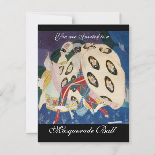 NOCTURNE MET MASKS, MARDI GRAS MASQUERADE BALL KAART