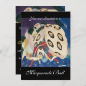 NOCTURNE MET MASKS, MARDI GRAS MASQUERADE BALL KAART (Voorkant / Achterkant)