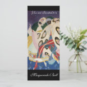 NOCTURNE MET MASKS, MARDI GRAS MASQUERADE BALL KAART (Staand voorkant)