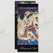 NOCTURNE MET MASKS, MARDI GRAS MASQUERADE BALL KAART (Voorkant / Achterkant)