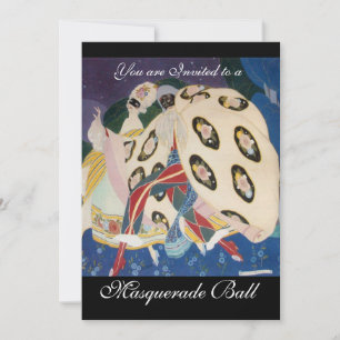 NOCTURNE MET MASKS, MARDI GRAS MASQUERADE BALL KAART